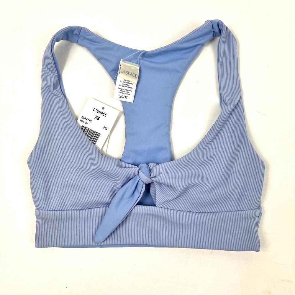 L space ribbed tara bikini top size XS